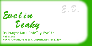 evelin deaky business card